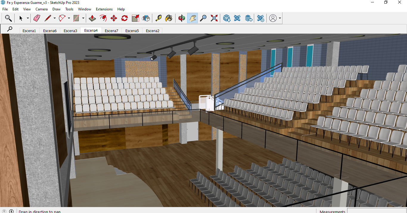 Modelo 3D en SketchUp de Fe y Esperanza Guarne