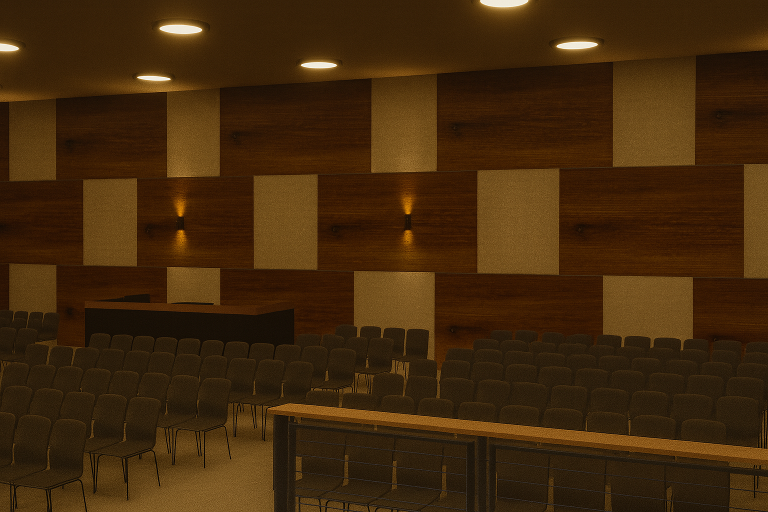 Cuadrangular Envigado detalle panel madera